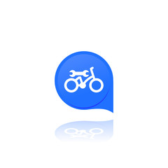 bicycle, bike repair service, vector logo, icon