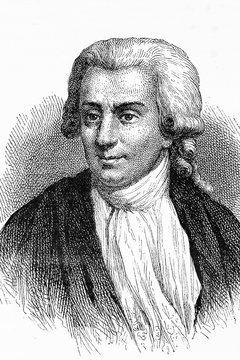 Luigi Galvani. Famous physician and physicist for bioelectricity. 1737-1798. Antique illustration. 1883.