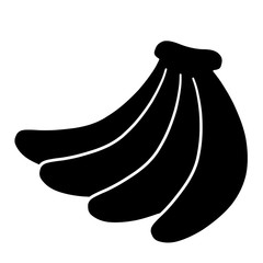 black icon of banana