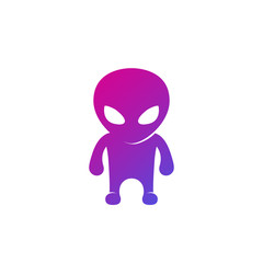 alien, ufo pilot vector logo