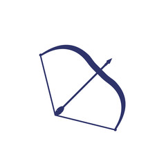 bow and arrow, archery icon on white
