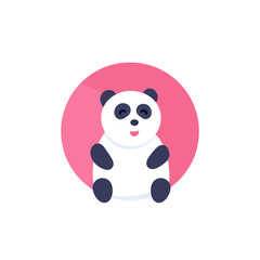 Cute panda vector logo, icon