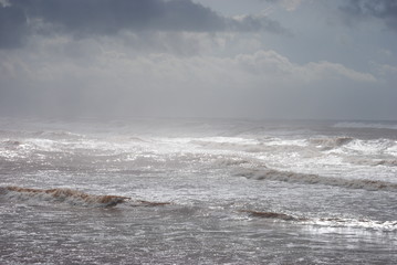Sea Storm and crashing waves Mediterranean Sea