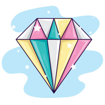cute diamond jewelry with stars decoration design