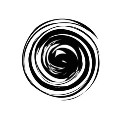 Circle abstract black hole shape icon