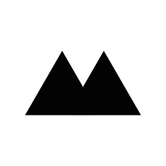 Two mountain pyramid shape icon