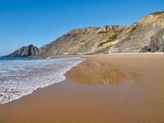 Wonderful beach Praia da Amoreira near Aljezur at the Algarve coast of Portugal