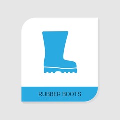 Editable filled Rubber boots icon from Gardening icons category. Isolated vector Rubber boots sign on white background