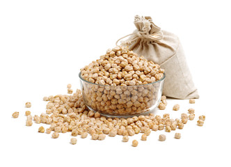 Chickpeas isolated on a white background