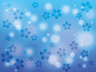 桜の幻想的な背景（青）