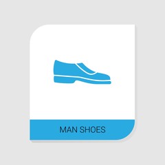 Editable filled Man shoes icon from Clothes icons category. Isolated vector Man shoes sign on white background