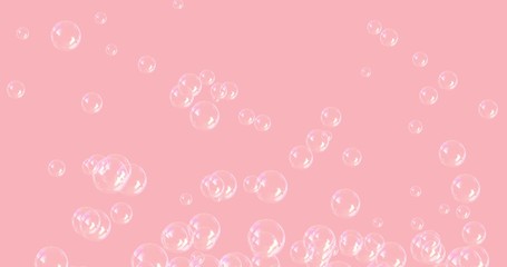Romantic pink pattern with bubbles. For St. Valentines Day, Mother's Day, wedding anniversary. Wedding invitation e-card. 3D rendering animation. Seamless loop 4k video. - 323248389