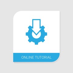 Editable filled Online tutorial icon from e-Learning icons category. Isolated vector Online tutorial sign on white background