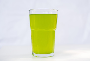 Green pandan juice in healthy drinking concept.