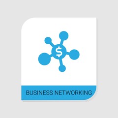 Editable filled Business networking icon from Entrepreneurship icons category. Isolated vector Business networking sign on white background