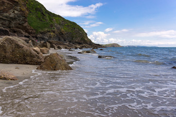 Coastal landscape in Cornwall, UK