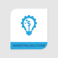 Editable filled Marketing solutions icon from Digital Marketing icons category. Isolated vector Marketing solutions sign on white background