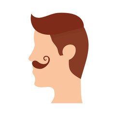 man with mustache head character