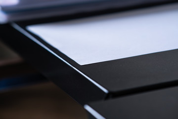 tablet pc on black background