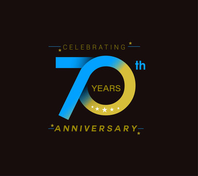 70th Years Anniversary Celebration Design.