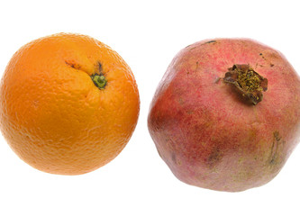 fresh fruits isolated on white background