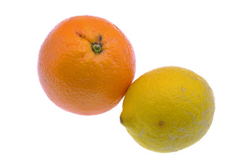 fresh fruits isolated on white background