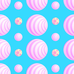Balls. Abstract seamless pattern. Vector image.