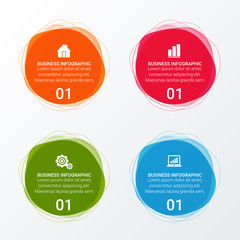 Business Infographic template. Design with icons and 3, 4, 5 options or steps.