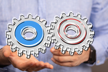 gear Technology setting concept background.
