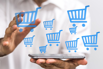 Add To Cart Internet Web Store Buy Online E-Commerce concept.