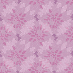 Seamless floral pattern translucent chrysanthemum flowers