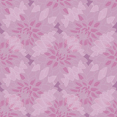 Fototapeta premium Seamless floral pattern translucent chrysanthemum flowers
