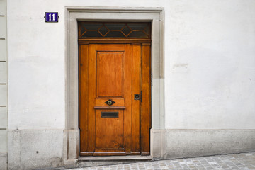 Closed Vintage Front Door, Zurich Switzerland