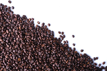 Coffee beans isolated on white background