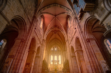 Fototapeta na wymiar Grand cathedral interior in Germany, Europe