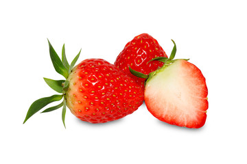 Strawberry isolated on white background. With clipping path