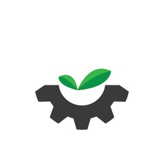 Gear leaf logo