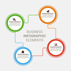 Presentation Template design. Business data graphs. Vector financial and marketing charts.