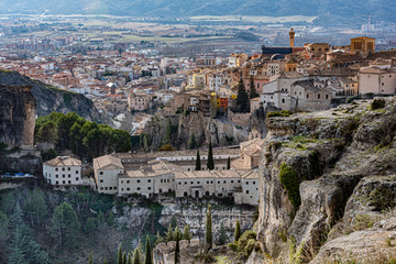 Fototapeta na wymiar Panoramic view of the historic city of Cuenca. europe spain