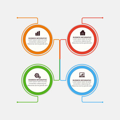 Presentation Template design. Business data graphs. Vector financial and marketing charts.