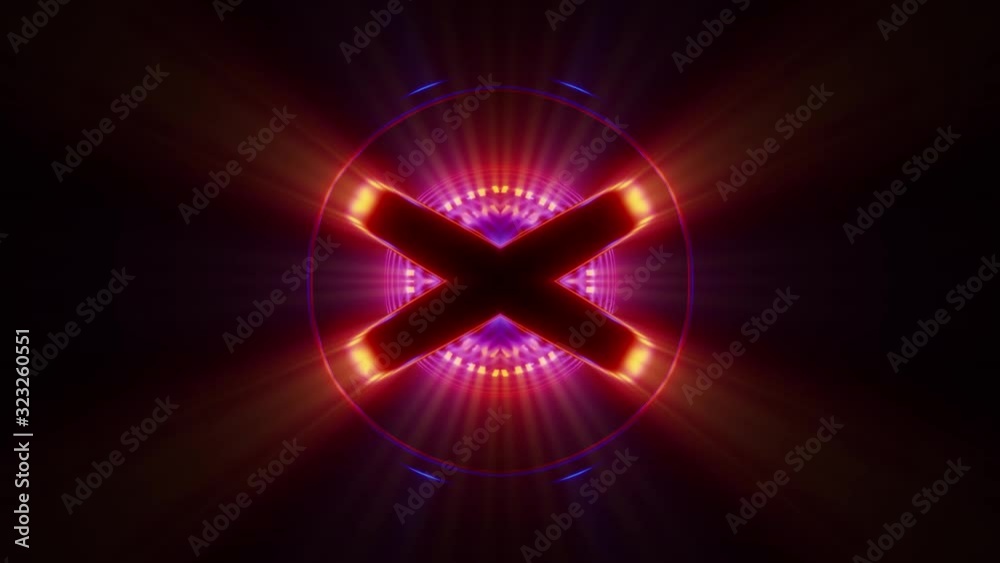 Wall mural abstract colorful kaleidoscope effect 3d render animation
