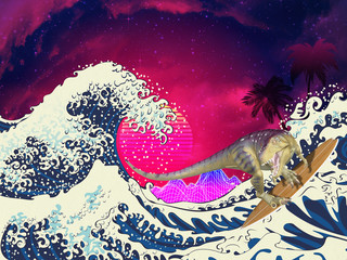 Trex surfing great wave © AnnaPa