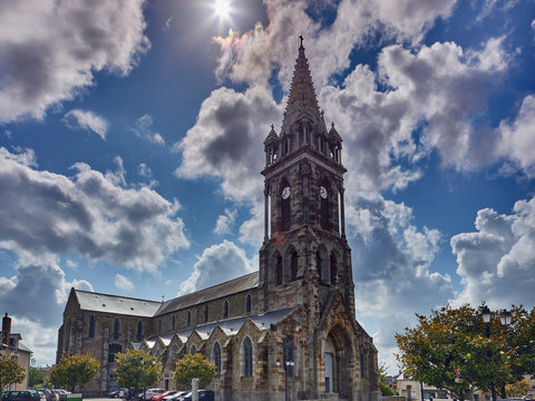 Image of the church at Combourg, Brittany, France