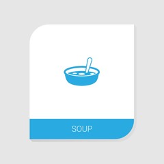 Editable filled Soup icon from Restaurant icons category. Isolated vector Soup sign on white background