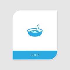 Editable filled Soup icon from Restaurant icons category. Isolated vector Soup sign on white background