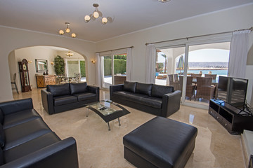 Interior design of luxury villa living room
