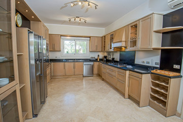 Interior design of luxury villa kitchen
