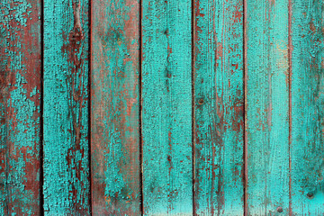 Wood background texture with dry peeling paint and cracks. Background, design element, photo background, place for text.