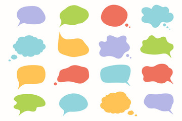 Blank speech bubbles. 