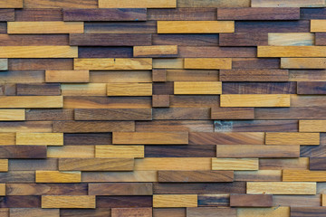 Wooden rectangular blocks- wooden wall